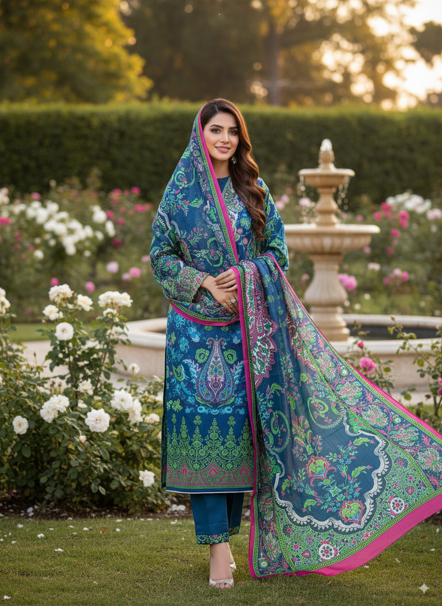 New Exclusive Jomjom A+ Great Suti Three Piece Very new Design 100% Color Guarantee Very comfortable clothes Very Special Dresses 03