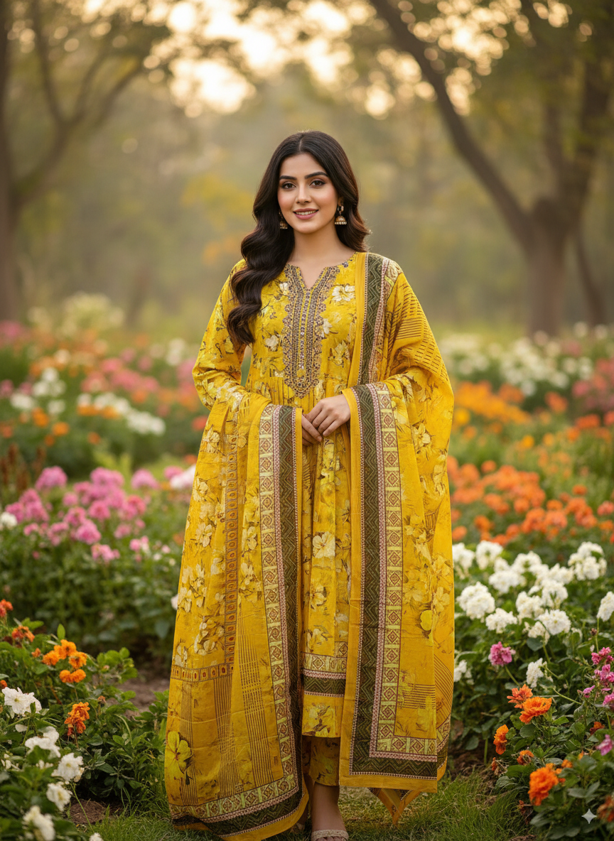 New Exclusive Jomjom A+ Great Suti Three Piece Very new Design 100% Color Guarantee Very comfortable clothes Very Special Dresses 06