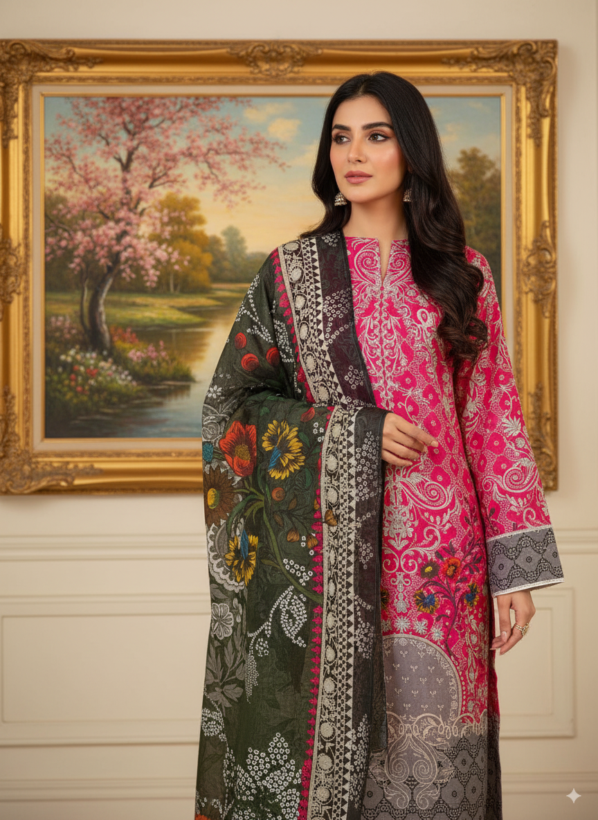 New Exclusive Jomjom A+ Great Suti Three Piece Very new Design 100% Color Guarantee Very comfortable clothes Very Special Dresses 10