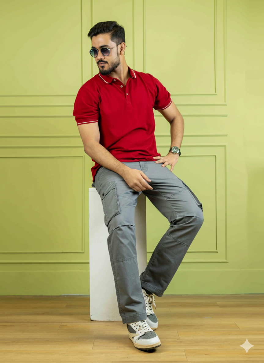 Ash Light 6 Pocket Baggy Cargo Pant - 100% Cotton